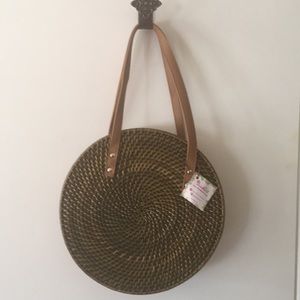 Wicker basket purse